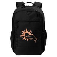 Boho Styled Open Palm Sun In Hand Backpack