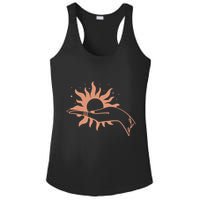 Boho Styled Open Palm Sun In Hand Ladies PosiCharge Competitor Racerback Tank