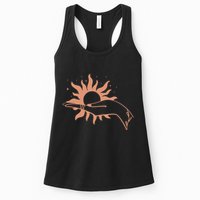 Boho Styled Open Palm Sun In Hand Womens Tank Top
