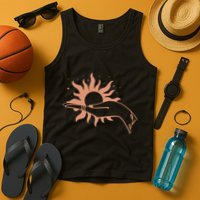 Boho Styled Open Palm Sun In Hand Tank Top
