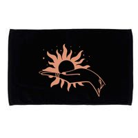 Boho Styled Open Palm Sun In Hand Microfiber Hand Towel