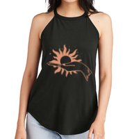 Boho Styled Open Palm Sun In Hand Women's Perfect Tri Rocker Tank