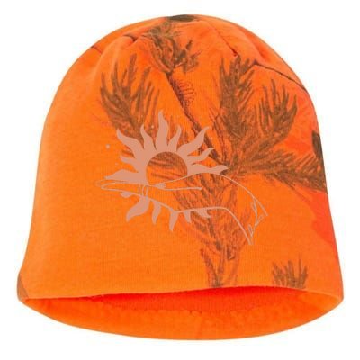 Boho Styled Open Palm Sun In Hand Kati - Camo Knit Beanie