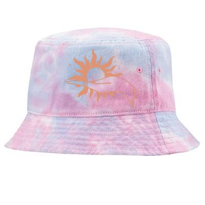 Boho Styled Open Palm Sun In Hand Tie-Dyed Bucket Hat