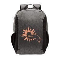 Boho Styled Open Palm Sun In Hand Vector Backpack