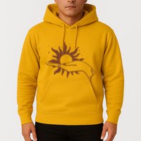 Boho Styled Open Palm Sun In Hand Hoodie