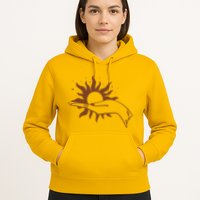 Boho Styled Open Palm Sun In Hand Hoodie