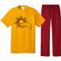 Boho Styled Open Palm Sun In Hand Pajama Set