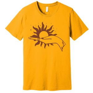 Boho Styled Open Palm Sun In Hand Premium T-Shirt