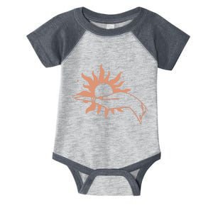 Boho Styled Open Palm Sun In Hand Infant Baby Jersey Bodysuit