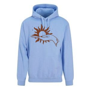 Boho Styled Open Palm Sun In Hand Unisex Surf Hoodie