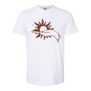 Boho Styled Open Palm Sun In Hand Softstyle CVC T-Shirt