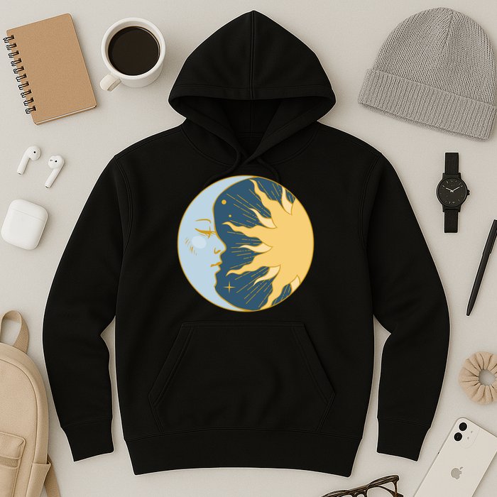 Boho Sun And Moon Hoodie