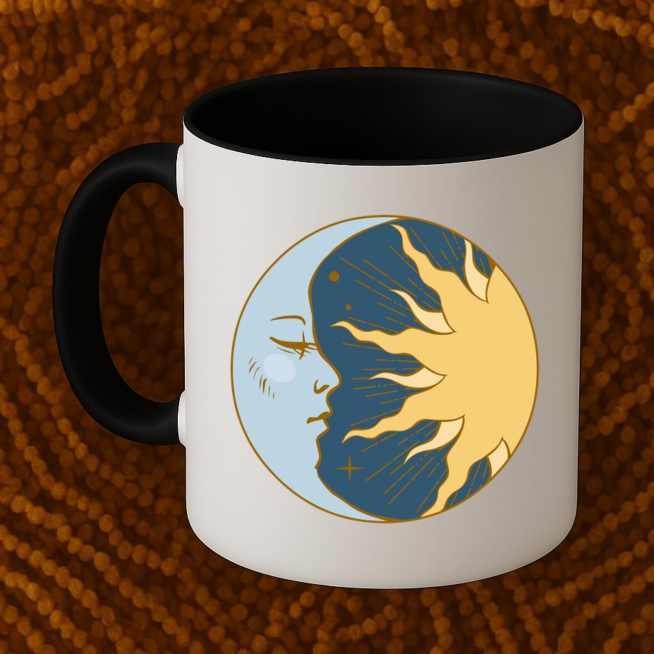 Boho Sun And Moon Mug