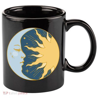 Boho Sun And Moon 11oz C Handle Ceramic Mug