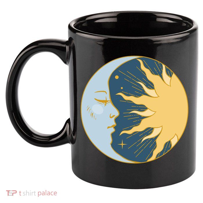 Boho Sun And Moon 11oz C Handle Ceramic Mug
