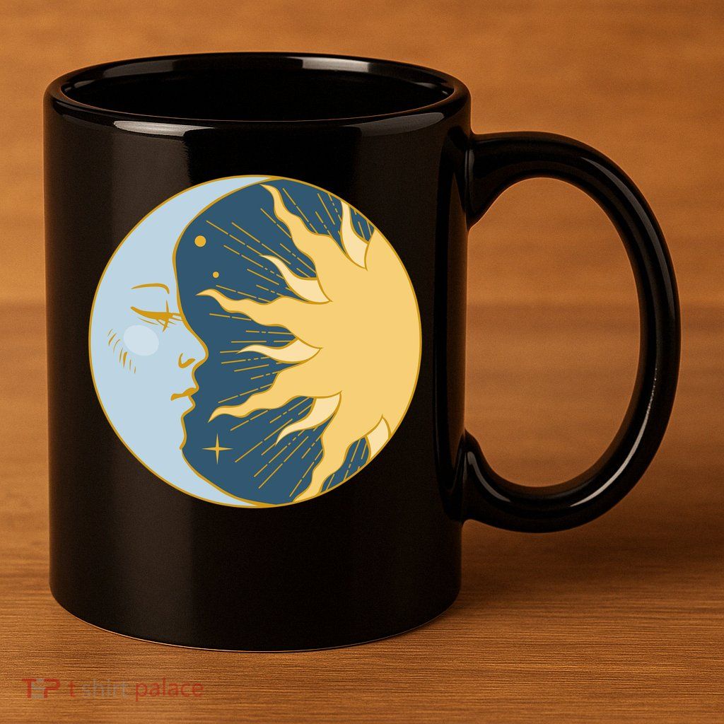 Boho Sun And Moon 11oz C Handle Ceramic Mug