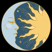 Boho Sun And Moon Flatbill Hat