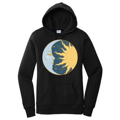 Boho Sun And Moon Women's Pullover Hoodie