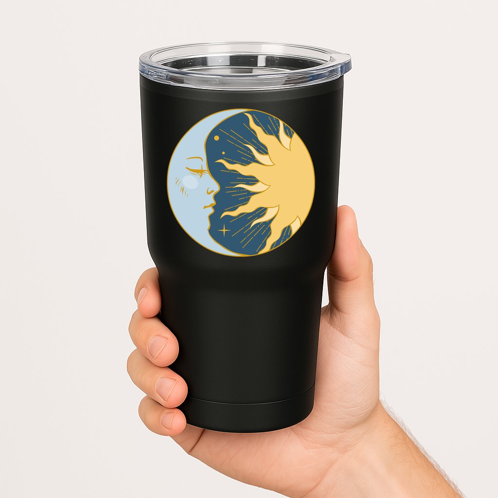 Boho Sun And Moon Tumbler