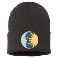 Boho Sun And Moon Sustainable Knit Beanie