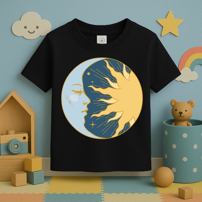 Boho Sun And Moon Toddler T-Shirt