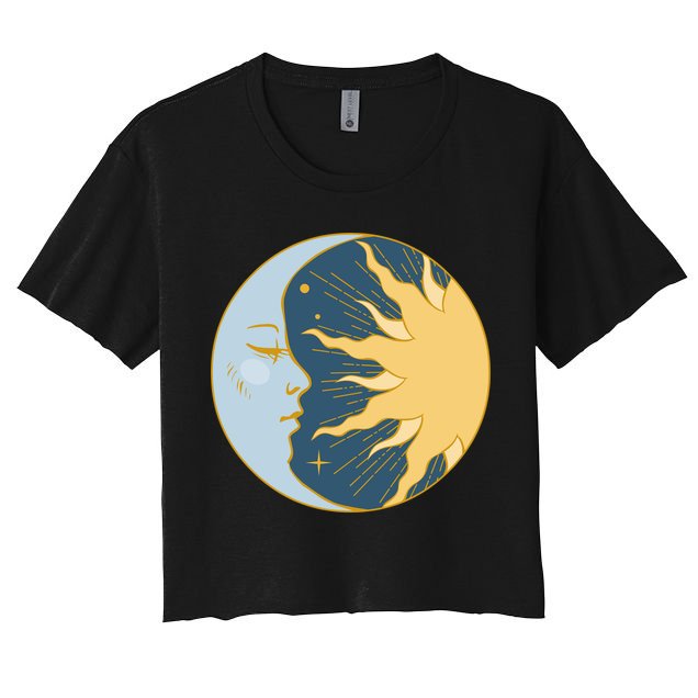 Boho Sun And Moon Crop Top