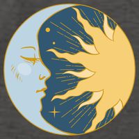 Boho Sun And Moon Vector Backpack