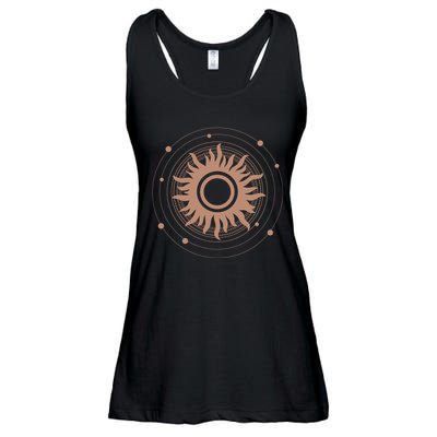 Boho Sun Illustration Ladies Essential Flowy Tank