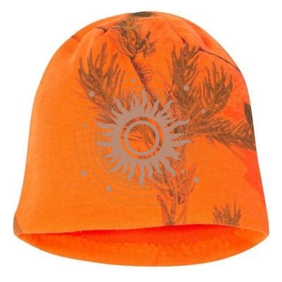 Boho Sun Illustration Kati - Camo Knit Beanie