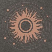 Boho Sun Illustration Cotton Canvas Backpack