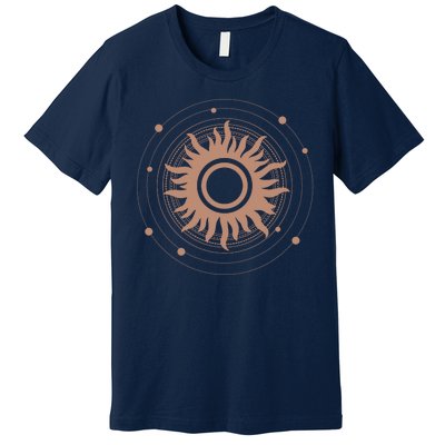 Boho Sun Illustration Premium T-Shirt