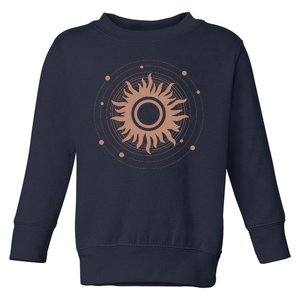 Boho Sun Illustration Toddler Sweatshirt