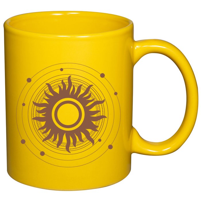 Boho Sun Illustration 11oz C Handle Ceramic Mug