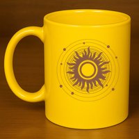 Boho Sun Illustration 11oz C Handle Ceramic Mug
