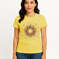 Boho Sun Illustration Womens T-Shirt