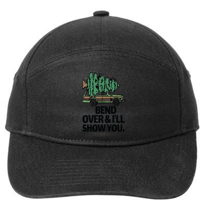 Bend Over & I Will Show You Matching Christmas Couples 7-Panel Snapback Hat