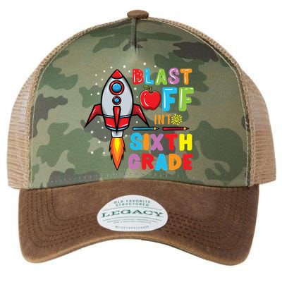 Blast Off Into 6Th Grade Gift Legacy Tie Dye Trucker Hat