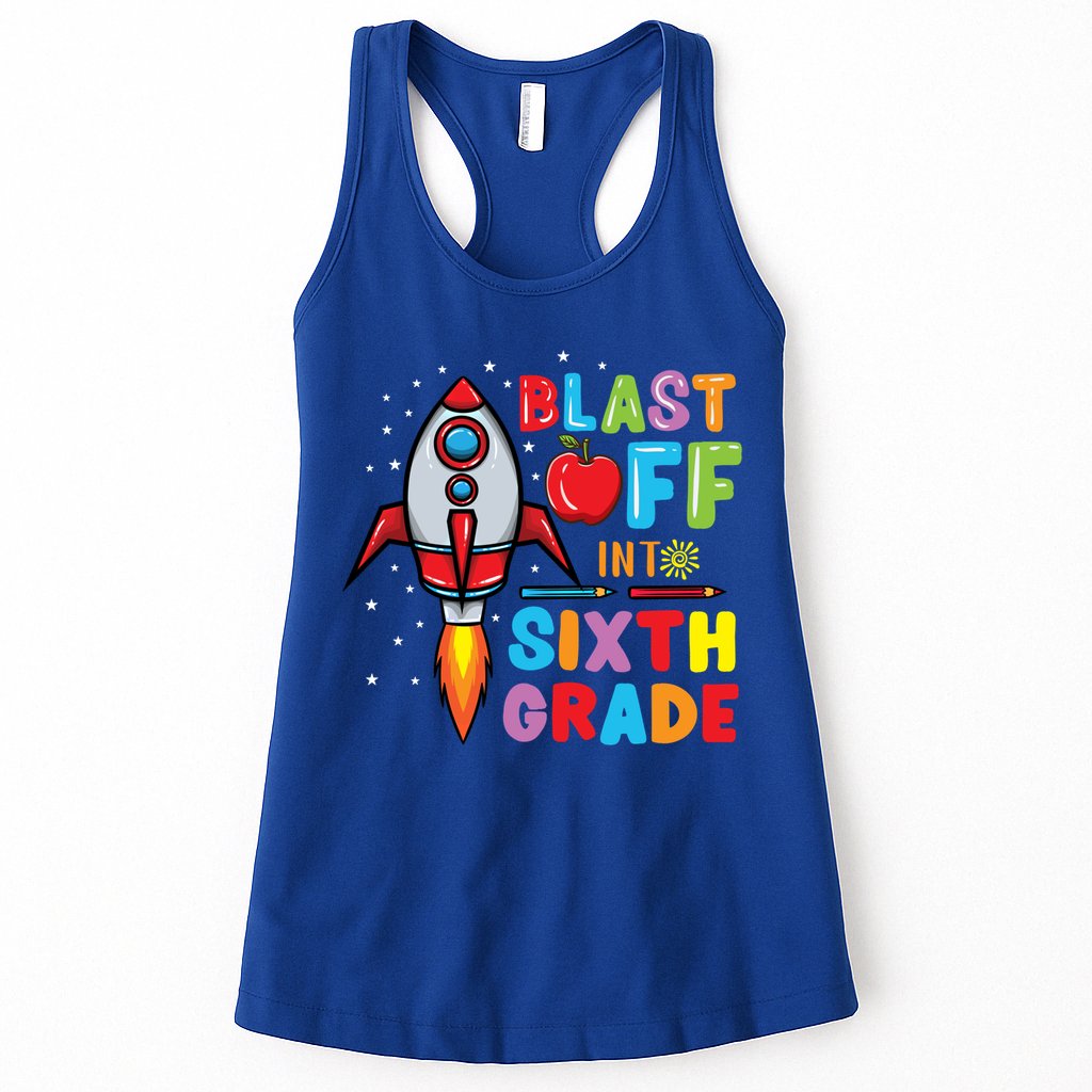 Blast Off Into 6Th Grade Gift Womens Tank Top