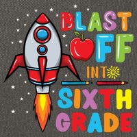 Blast Off Into 6Th Grade Gift Cotton Canvas Backpack