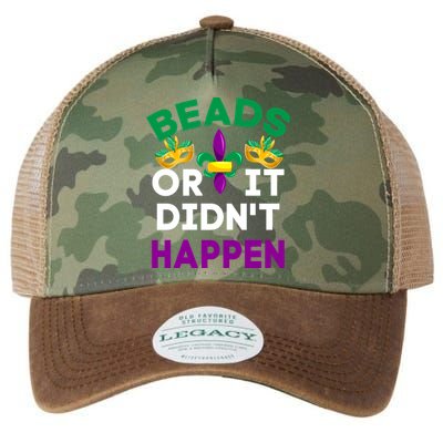 Beads Or It Didn't Happen Mardi Gras Legacy Tie Dye Trucker Hat