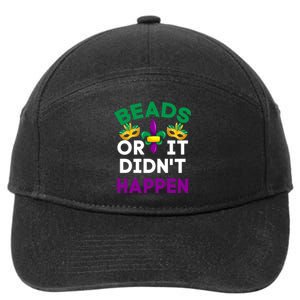 Beads Or It Didn't Happen Mardi Gras 7-Panel Snapback Hat