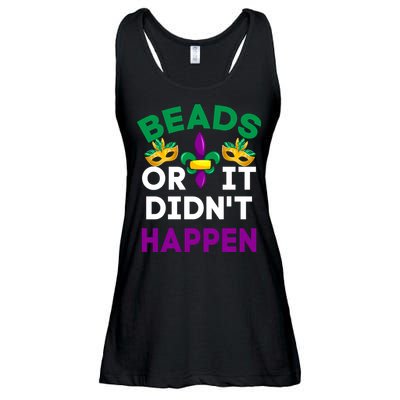 Beads Or It Didn't Happen Mardi Gras Ladies Essential Flowy Tank