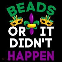 Beads Or It Didn't Happen Mardi Gras Flatbill Hat