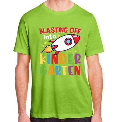 Blasting Off Into Kindergarten Rocket Cute Kindergarten Cool Gift Adult ChromaSoft Performance T-Shirt