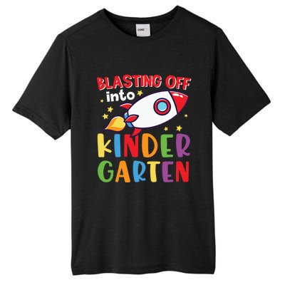 Blasting Off Into Kindergarten Rocket Cute Kindergarten Cool Gift Tall Fusion ChromaSoft Performance T-Shirt