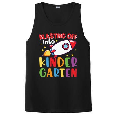 Blasting Off Into Kindergarten Rocket Cute Kindergarten Cool Gift PosiCharge Competitor Tank