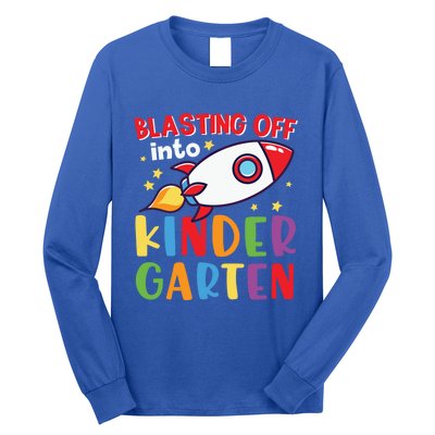 Blasting Off Into Kindergarten Rocket Cute Kindergarten Cool Gift Long Sleeve Shirt