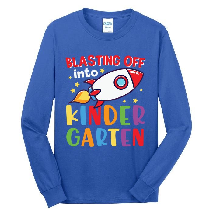 Blasting Off Into Kindergarten Rocket Cute Kindergarten Cool Gift Tall Long Sleeve T-Shirt