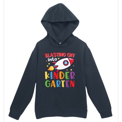 Blasting Off Into Kindergarten Rocket Cute Kindergarten Cool Gift Urban Pullover Hoodie